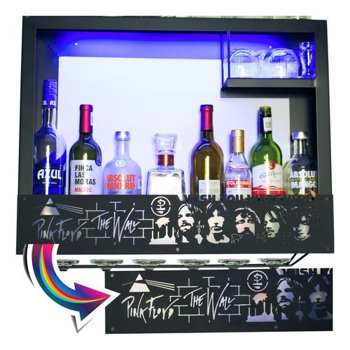 Bar Pink Floyd Cantina Vinos Cava Repisa Moderna Botellas