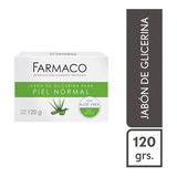 Jabon Glicerina Para Piel Normal Aloe Vera Farmaco X 120 Gr