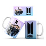 Mug Taza Bts K-pop Con Nombre Personalizado Música Army