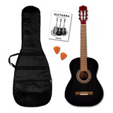 Guitarra Criolla 3/4 Niños Clásica Con Funda Color Negro