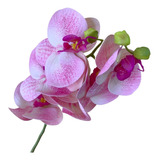 Kit Com 2 Orquídeas De Silicone 6 Flores Toque Real 70cm