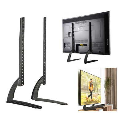 2 Patas Soporte Metal Universal para TV Con Base, Televisores Pantallas De 32 A 75 Pulgadas Máx 50kg, Soporte Para TV Altura Ajustable Montaje para TV Mesa de Pantalla Plana LCD LED OLED, Color Negro | MercadoLibre