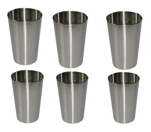 Vasos Pocillo 300ml Acero Inoxidable X6und Utensilios Cocina