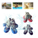 4 Calcetines Para Mascotas, Antideslizantes, Impermeables, P