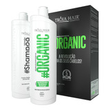 Kit Selagem Organica 1l Tróia Hair Liso Espelhado