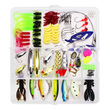 Kit De 101 Pzs, Lombrices, Anzuelos Plomadas P. Lobinas Bass