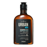 Shampoo 3x1 Urban Men Farmaervas 240ml Barba Cabelo Bigode