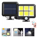 Reflector Led + Panel Solar Sensor Movimiento Led Cob Nuevo