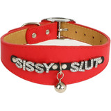 Collar De Gargantilla Sissy Slut Para Mujer, Collar De Cuero