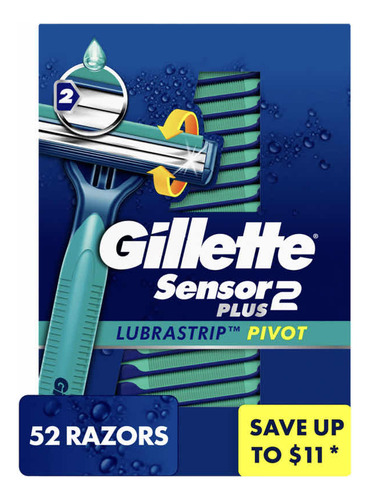 Guillette Sensor 2 Plus Rastrillos Desechables Hombre 52pc