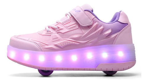 Patines Para Niñas Zapatos 2 Ruedas Luces Led Recargables | Meses sin interés