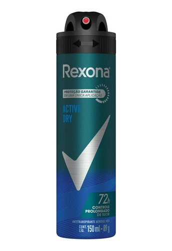 Atacado C/4 Antitranspirante Aerosol Rexona Active Dry 150ml