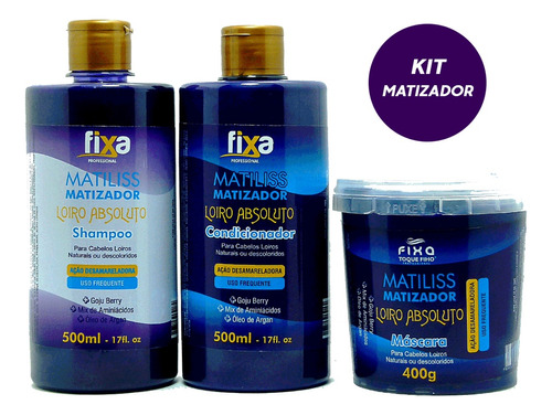 Kit Matizador Profissional Loiro Absoluto Desamarelador