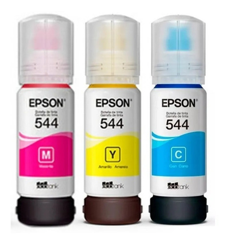 Tinta Epson 544 X 3 L3210 L3250 L5290 L1110 L1210 Original