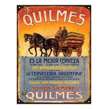 Cartel De Chapa Publicidades Cerveza Quilmes L531 20x28cm