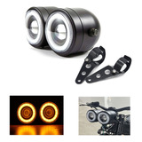 Faro Doble Doble Luz Para Harley Chopper Bobber Cafe Racer