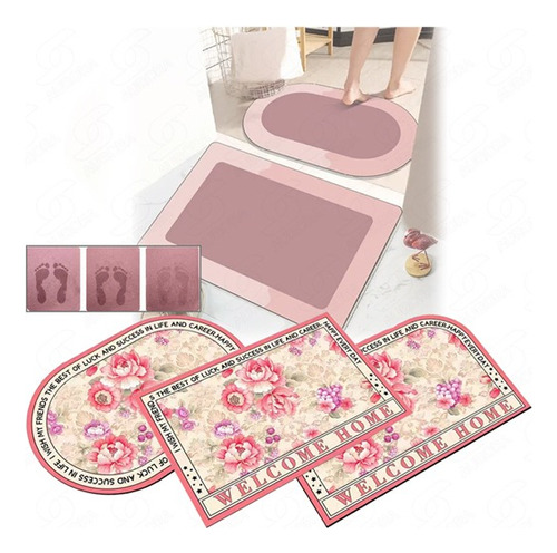 Tapetes Baño Cocina Suave Alfombra Antiderrapante Absorbente