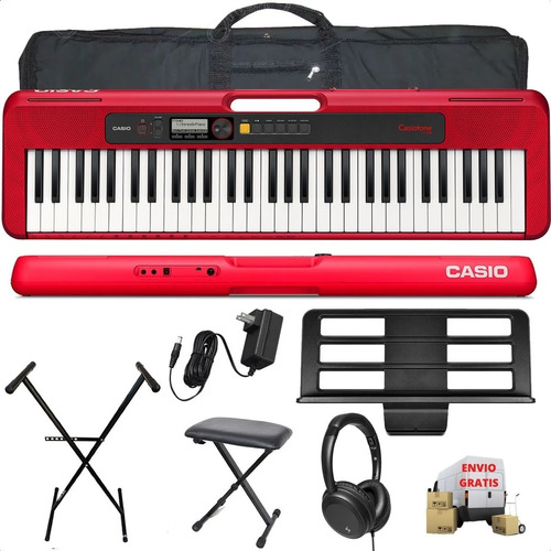 Teclado Organo Casio Cts200 Funda Pie Auriculares Banqueta