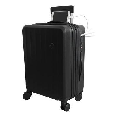 Maleta Carry On 20 Pulg , Negra, Usb Y Porta Vasos | Meses sin interés
