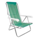 Cadeira De Praia Em Alumínio Reforçada 8 Posições 