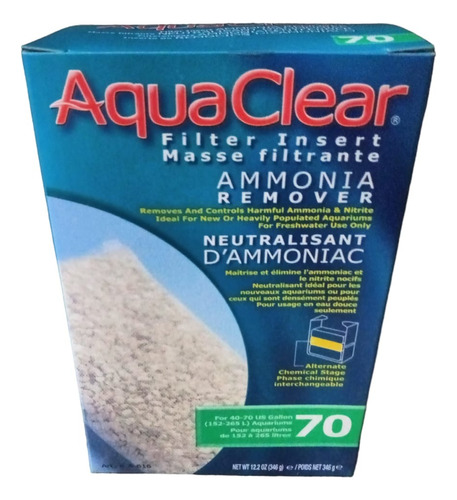 Removedor Amoníaco Repuesto Ammonia 346g Filtro Aquaclear 70