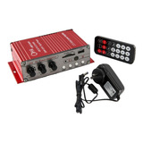 Amplificador Potencia Audio Usb Sd+ Control Fuente 220v Htec