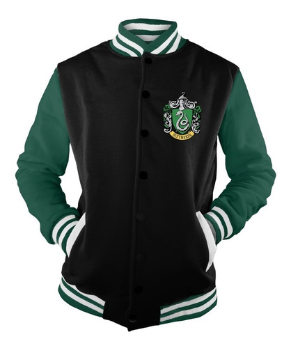 Jaqueta College Harry Potter Sonserina Estampada Moletom 