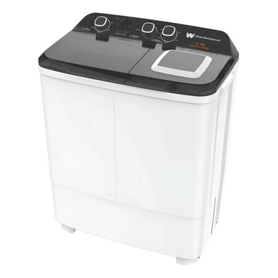 White Westinghouse Lavadora Semiautomática Capacidad 11Kg Doble Tina, Centrifugado, Tapas Transparentes, Patas Removibles, Anti-plagas, Gabinete plástico anti-óxido Modelo WWXCTT11703BK | Meses sin interés