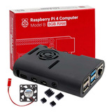 Kit Raspberry Pi4 B 8gb Fonte Case Cooler 64gb Microhdmi