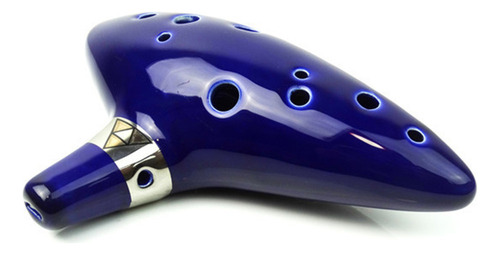 Ocarina De Porcelana Alto C De 12 Furos Com Suporte, Caixa D