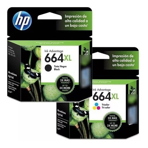 Combo Cartuchos Hp 664xl Negro Color Originales Oferta