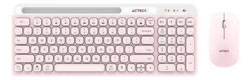 Combo Acteck 2 En 1 Teclado Mouse Slim Creator Virtuos Silk Color Del Mouse Rosa Color Del Teclado Rosa