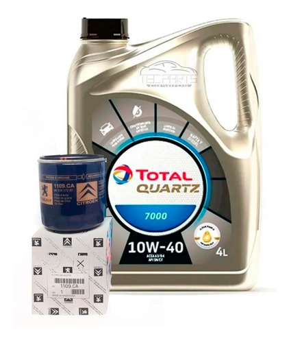 Filtro + Aceite Total 7000 X 4 L P/ Peugeot Partner 2.0 Hdi