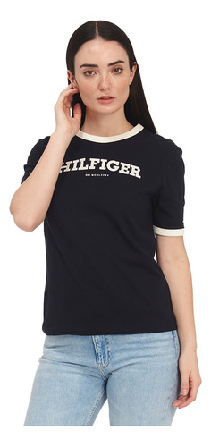 Camiseta Tommy Hilfiger Para Mujer Ww0ww41208