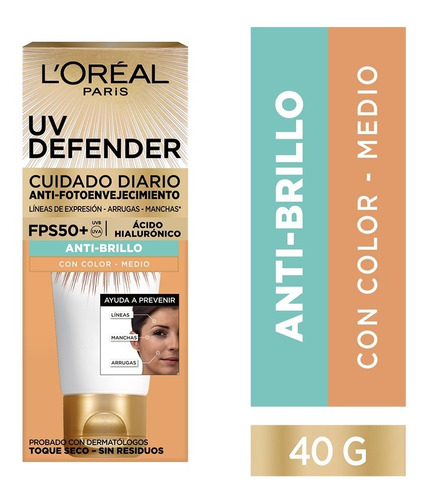 Uv Defender Cuidado Diario Anti-brillo - g a $1318