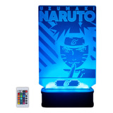 Lampara Anime Naruto Uzumaki Led 16 Colores + Control Remoto