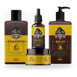 Kit Shampoo + Balm + Óleo + Pomada Don Alcides Lemon Bone