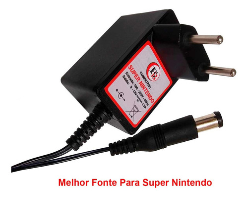 Fonte Para Super Nintendo 110 220 Volts Automático Chip Fix Voltagem De Entrada Bivolt 90v A 240v