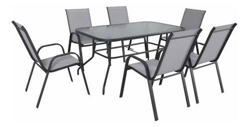 Set Comedor Jardín  Modelo Sacramento Outzen Para 6 Personas