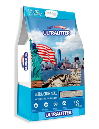 Arena Sanitaria Gato Ultralitter 15kg Aglutinante Lavanda