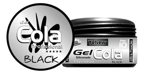 Gel Cola Black Para Cabelos Grisalhos 240g Yelsew 1 Unidade