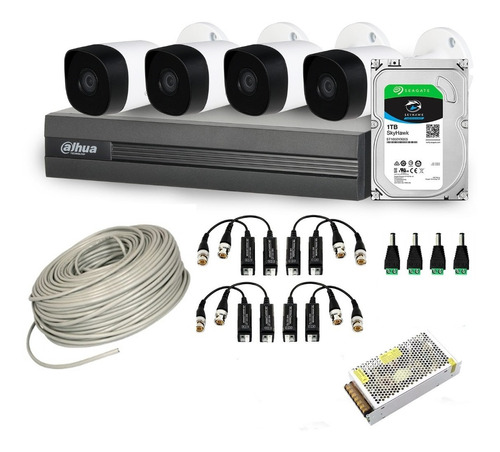 Cctv Kit Pro Dahua Dvr 8ch + 4 Cam 720p + Disco1tb Tienda9cl