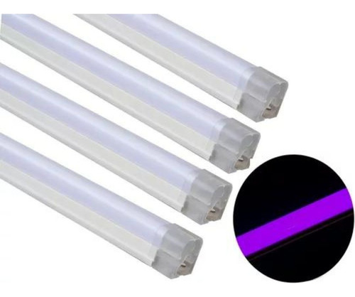 Paquete 4 Regletas Tubo Led Neon 20w Morado 120 Cm