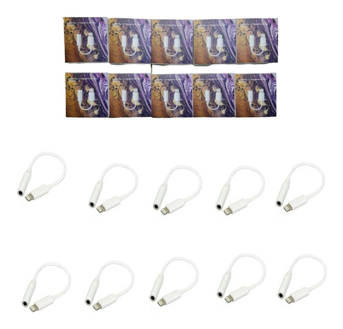 10 Un Adaptador iPhone Para Fone De P2 Usb Iphone7-10-12/xs