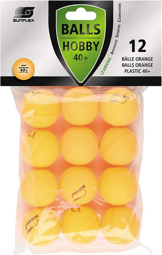 Pelotas Ping Pong Tenis De Mesa Sunflex Hobby 40+ X 12