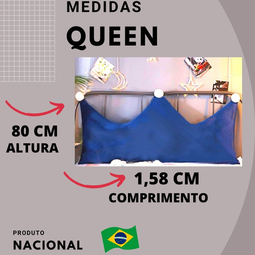 Almofada Para Cama Xadrez Box Casal Queen Encosto Cabeceira