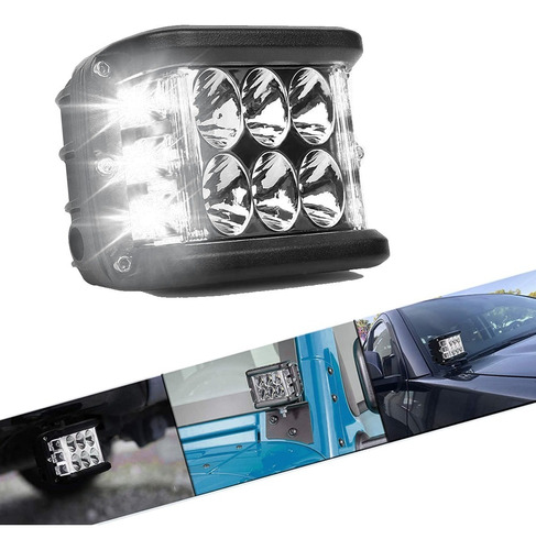 Faro Dually 4 Pulgadas 12 Led Luz Blanca Fija Y Estrobo 