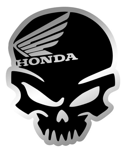Calcomanias Sticker Reflejante Honda Calavera Skull Auto 