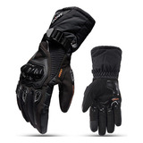 Guantes De Moto Para Invierno Frío Impermeable Negro