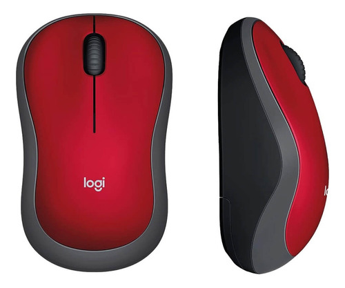 Mouse Inalámbrico Logitech  M185 Rojo